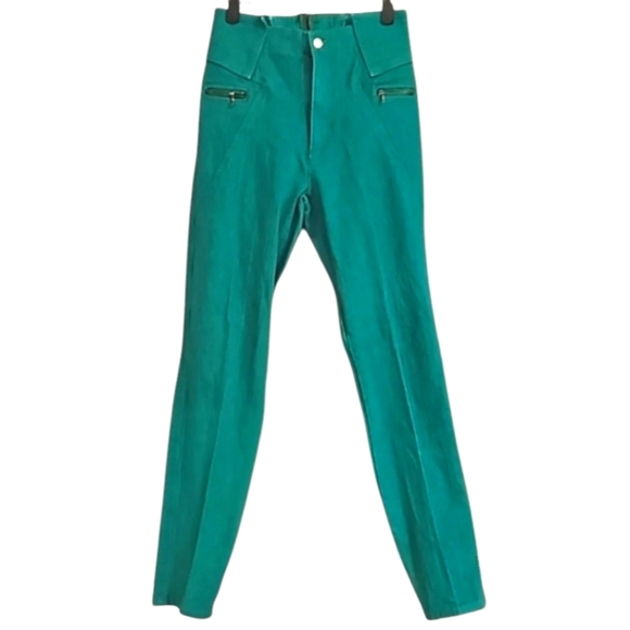 Vintage Kelly green skinny jeans. Size 9/10 juniors. - Picture 1 of 7